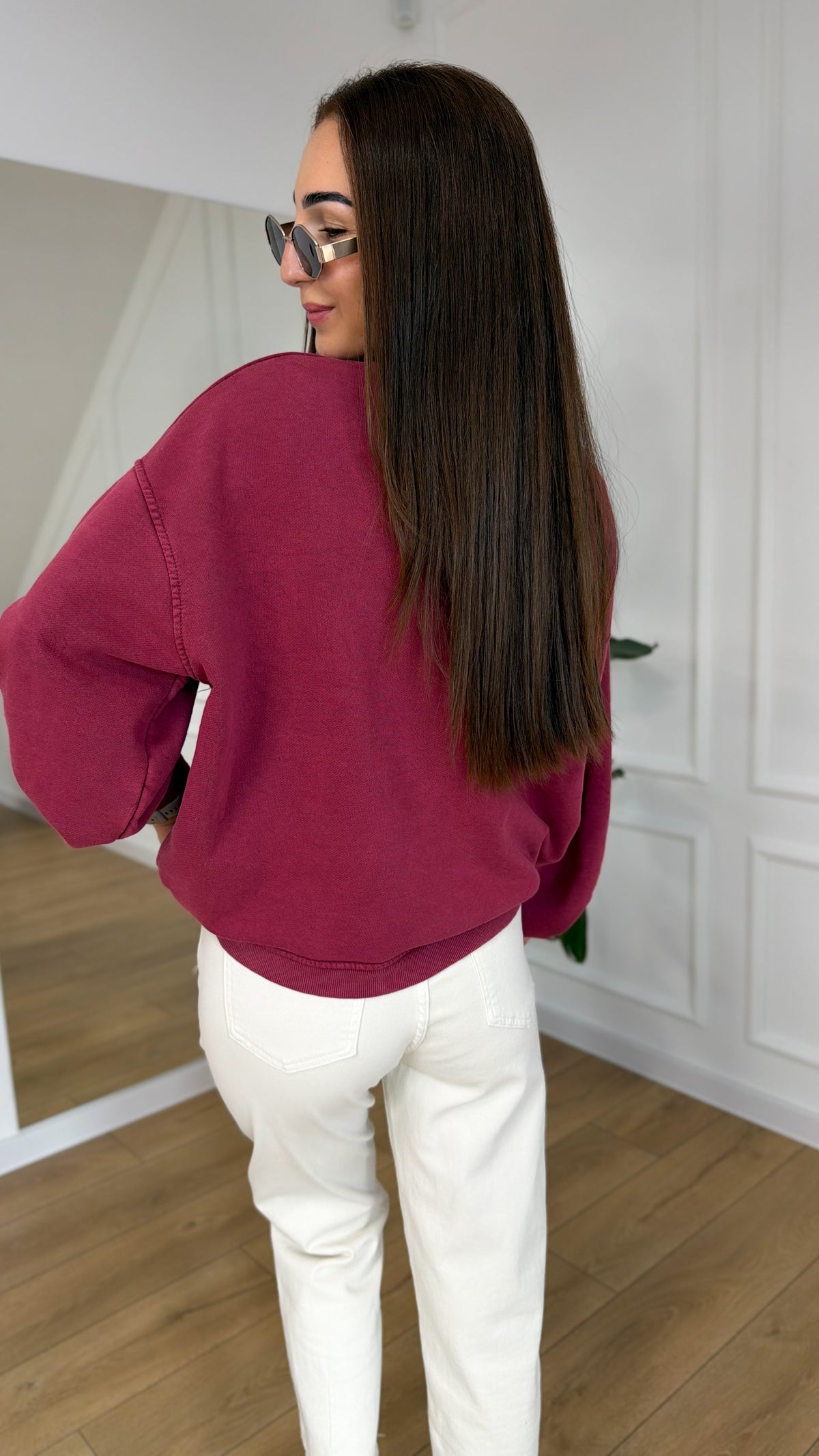 BLUZA AZARA Z KIESZONKĄ RIVA bordo