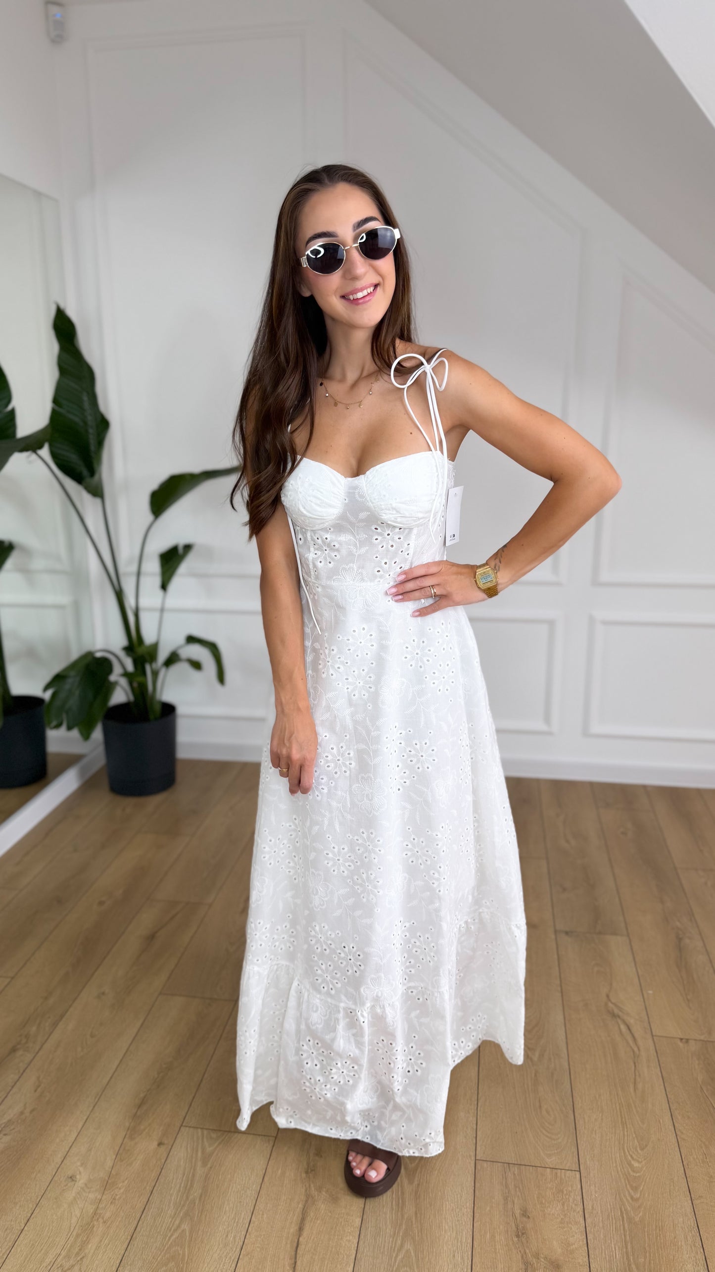 Sukienka ażurowa CELESTE MAXI
