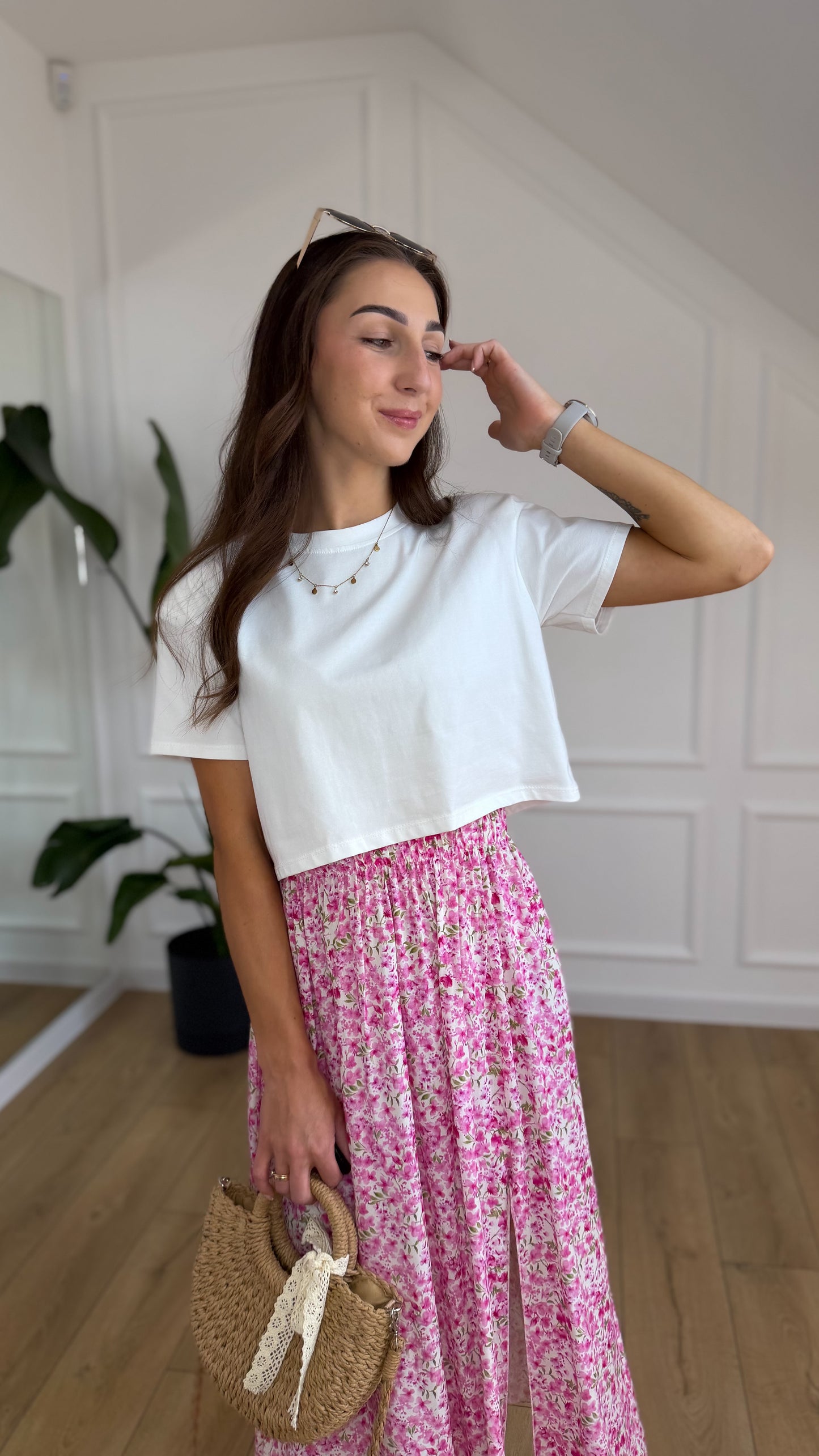 Top COCO - crop top z poduszkami BIAŁY