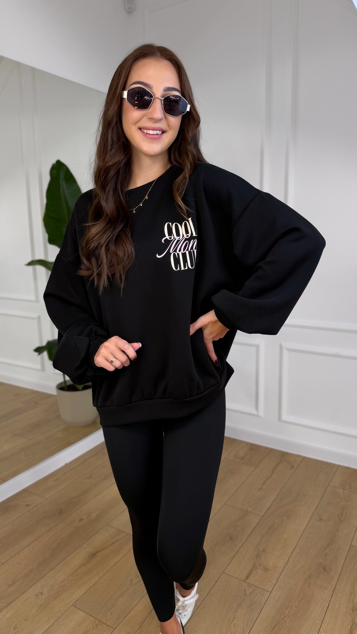 BLUZA COOL MOMS CLUB czarna