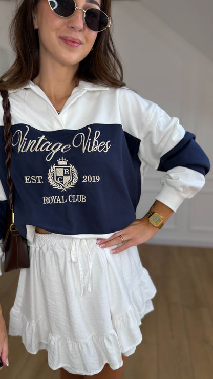 Bluza VINTAGE VIBES - z kołnierzykiem