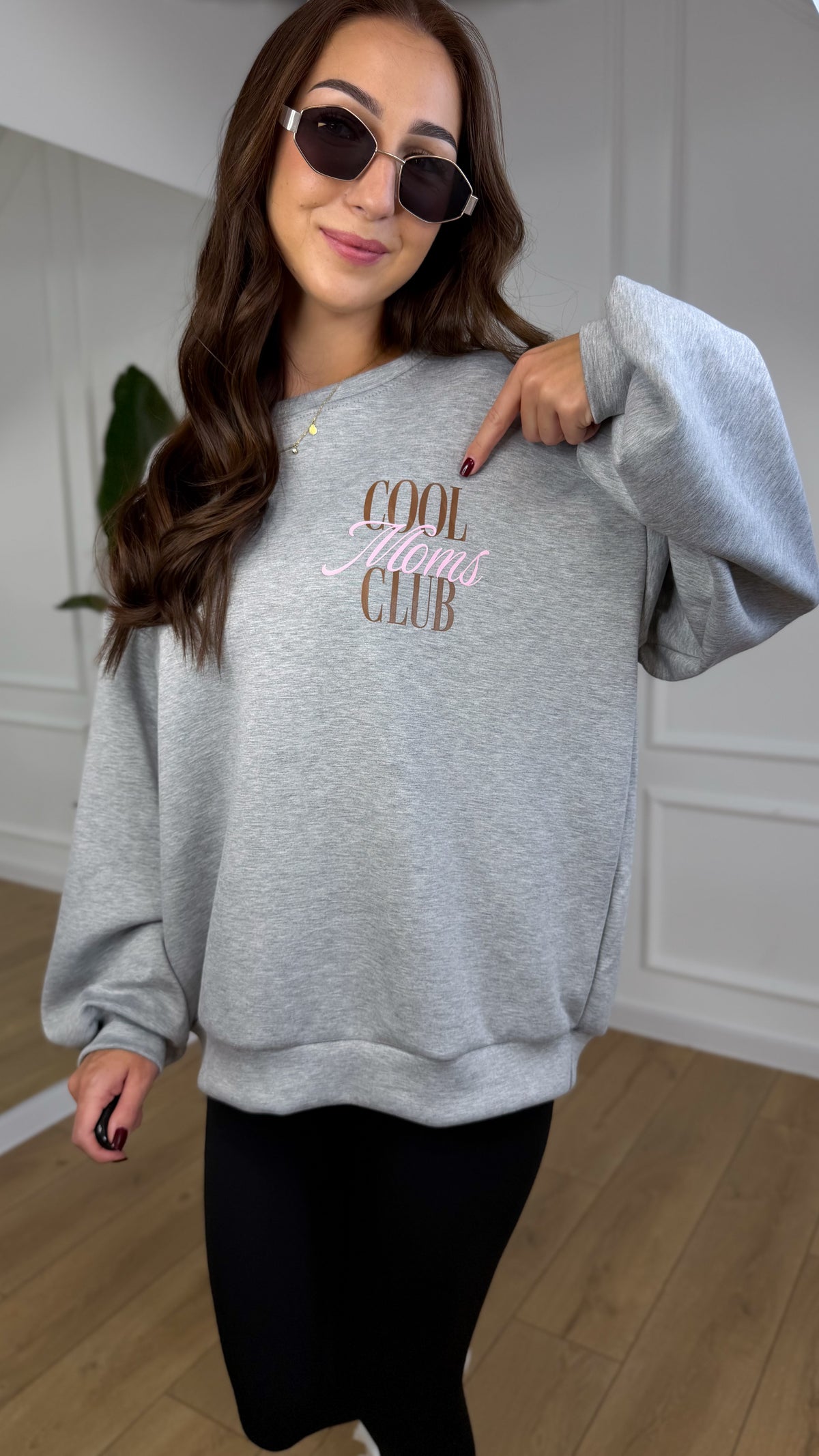 BLUZA COOL MOMS CLUB szara