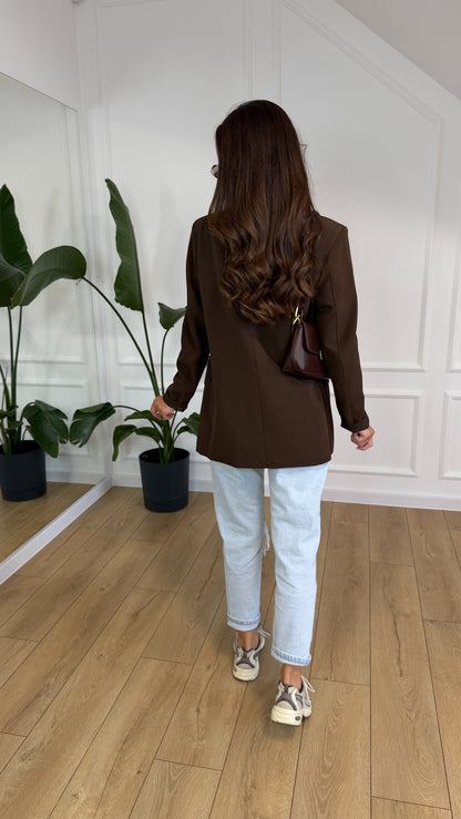 Marynarka oversize MAXINE czekoladowa
