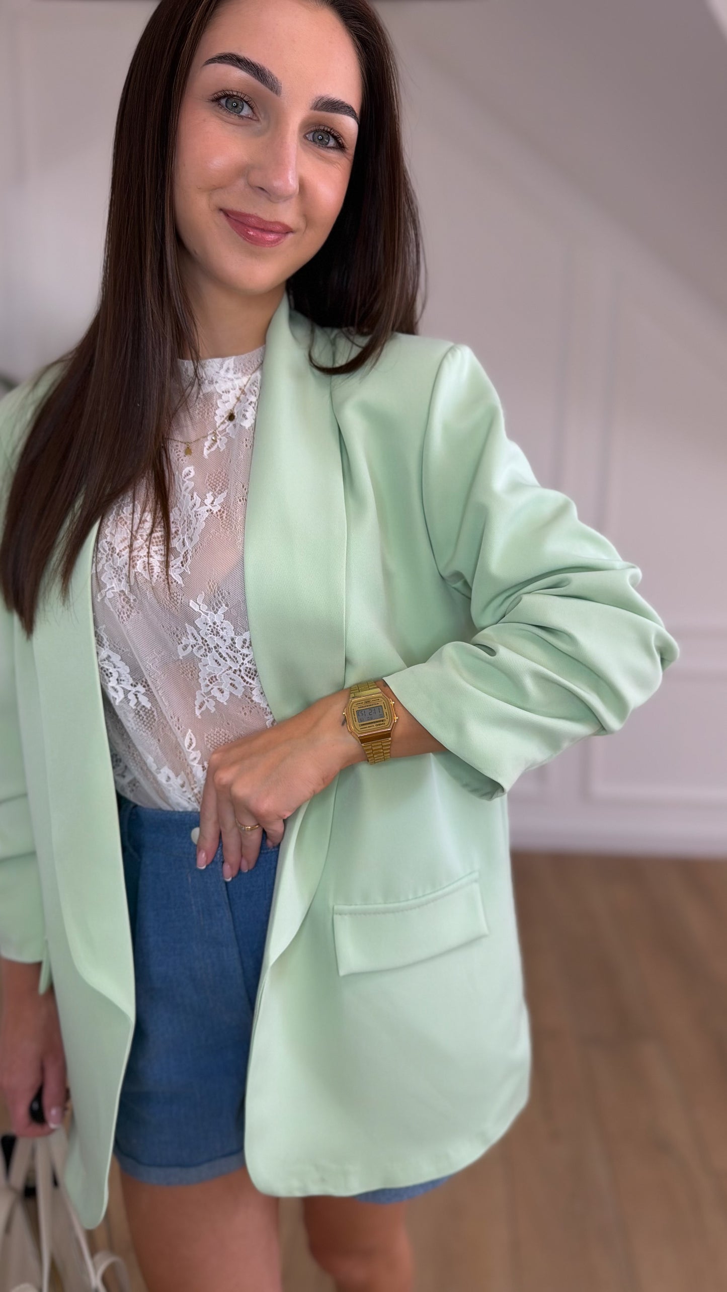 Marynarka ZARKA - oversize PISTACJA