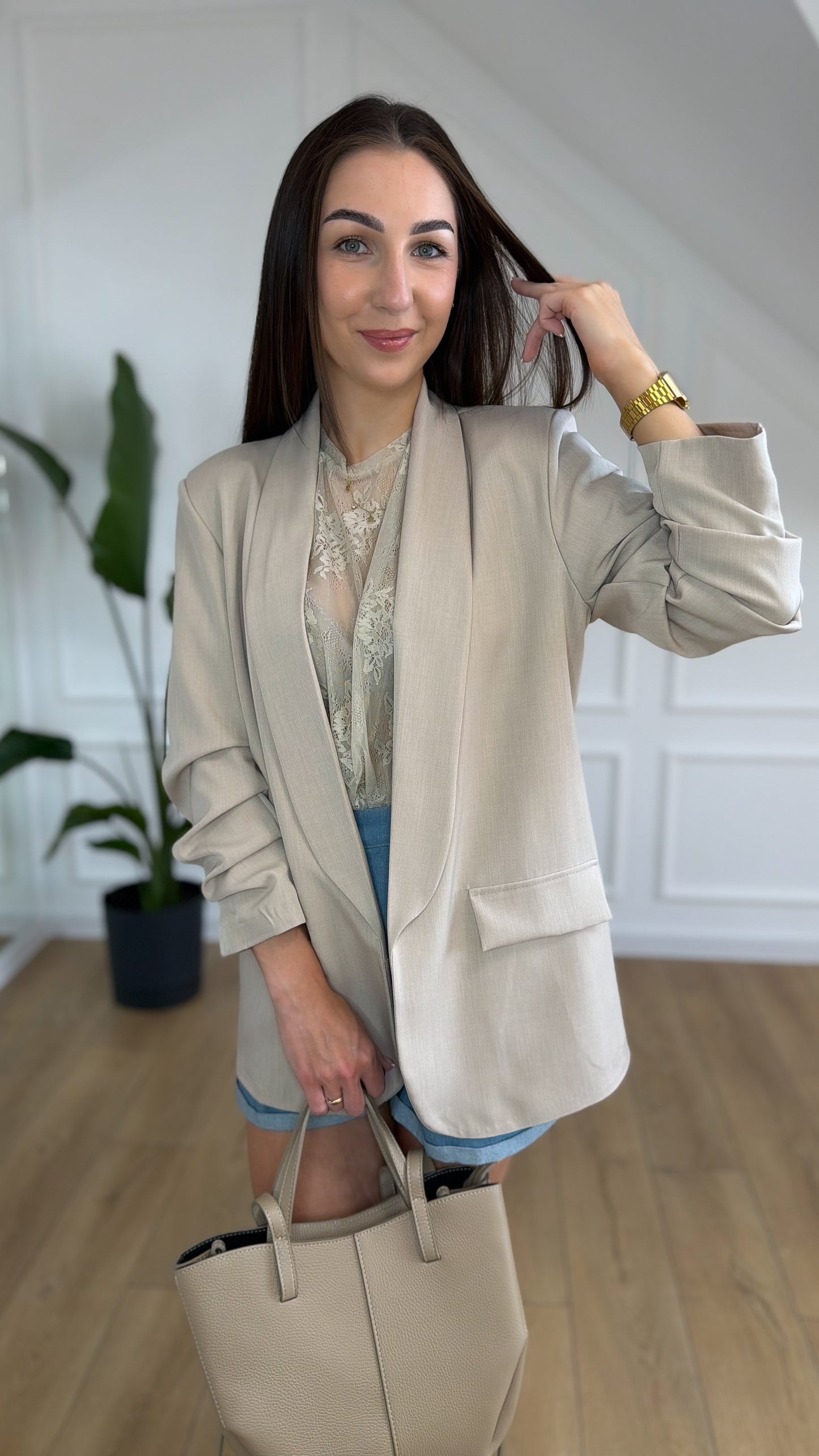 Marynarka ZARKA - oversize BEŻ