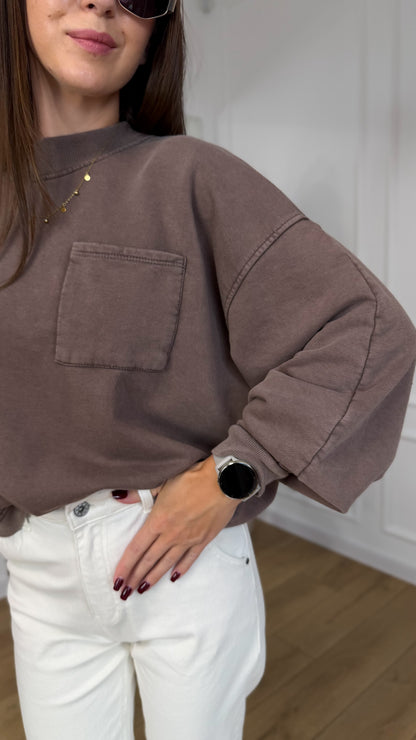 BLUZA AZARA Z KIESZONKĄ RIVA fango