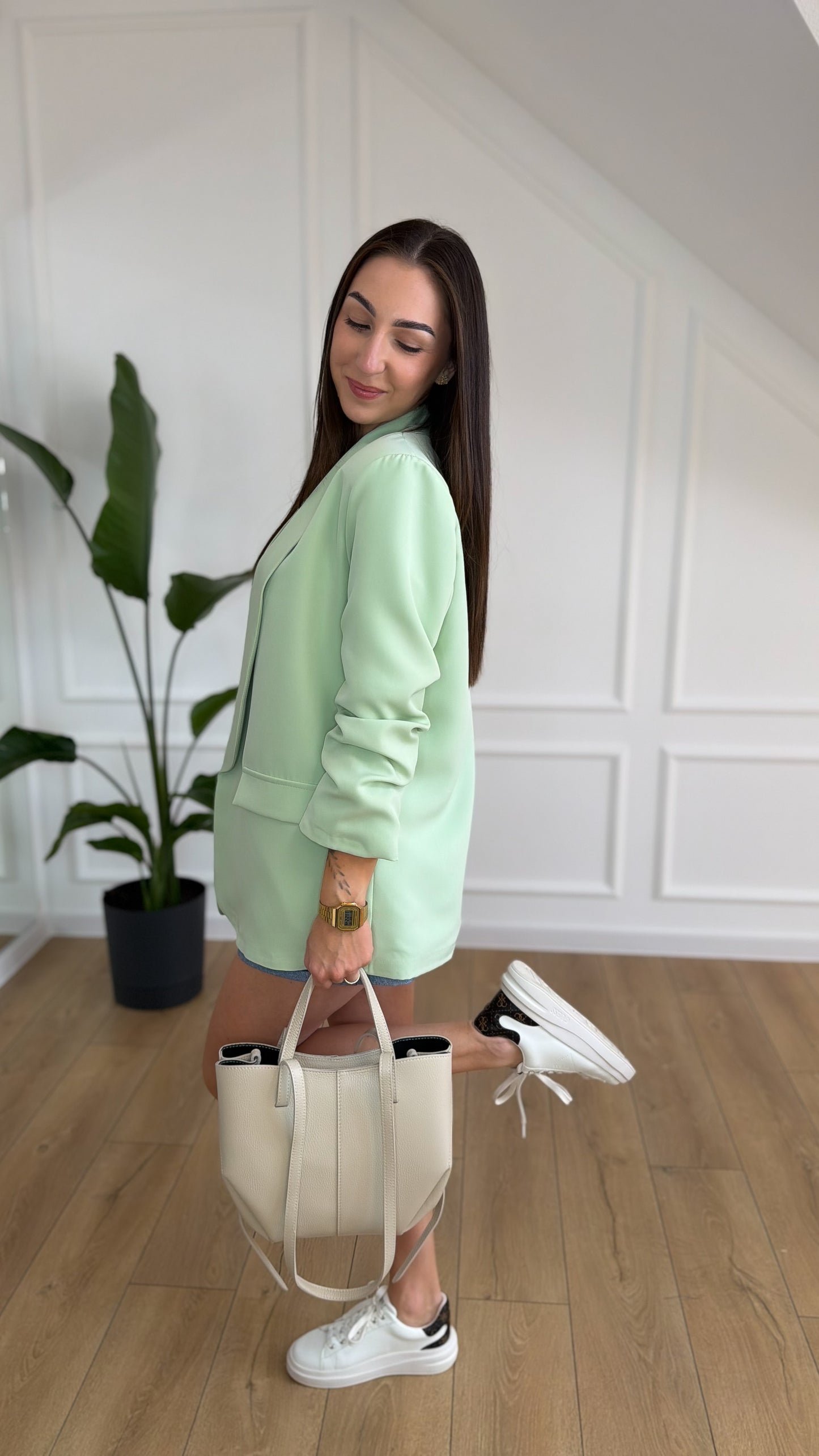 Marynarka ZARKA - oversize PISTACJA