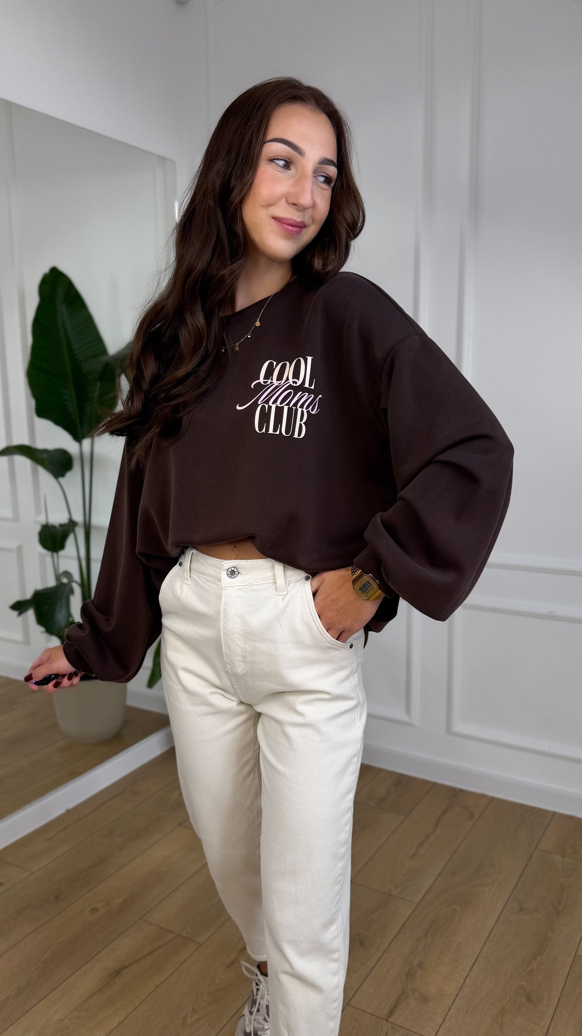 BLUZA COOL MOMS CLUB czekoladowa
