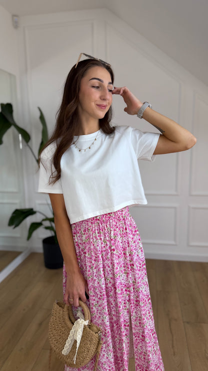Top COCO - crop top z poduszkami BIAŁY