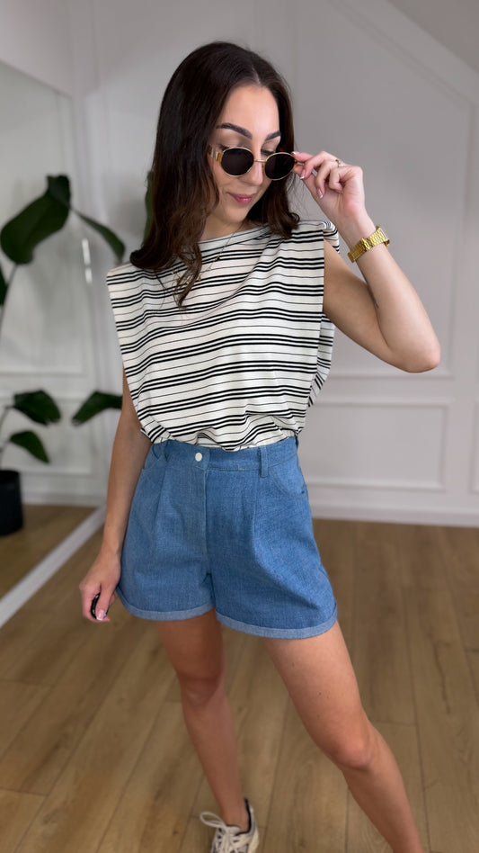 Spodenki DENIM - CIEMNY JEANS