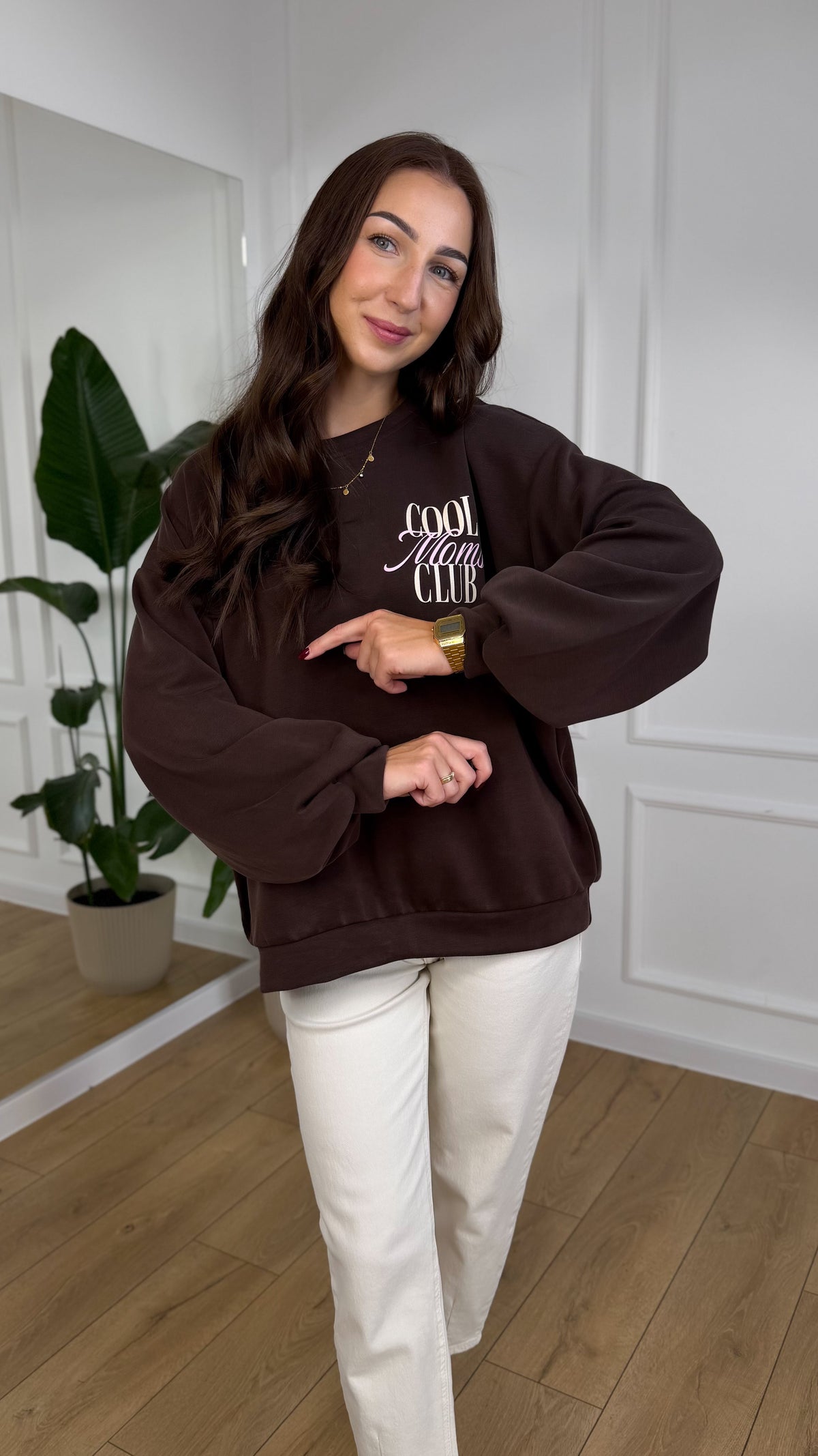BLUZA COOL MOMS CLUB czekoladowa
