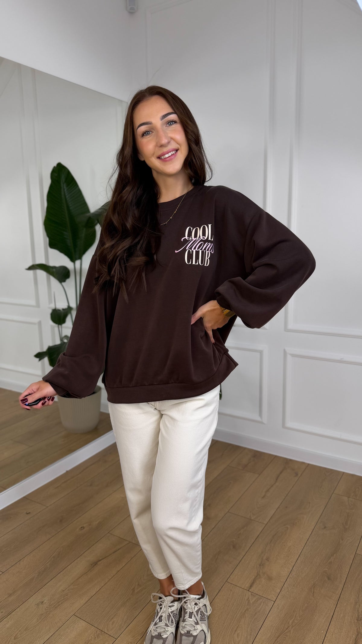 BLUZA COOL MOMS CLUB czekoladowa
