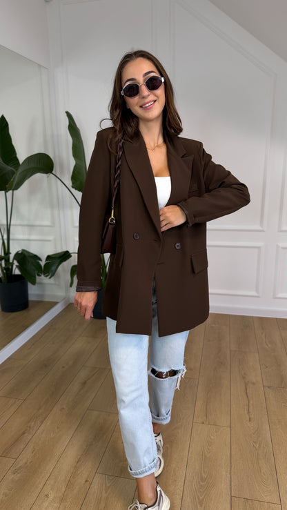 Marynarka oversize MAXINE czekoladowa