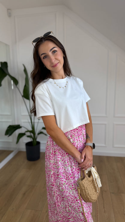 Top COCO - crop top z poduszkami BIAŁY