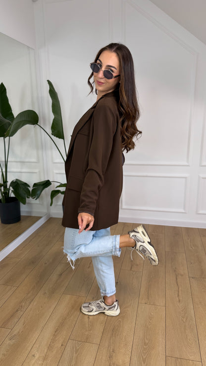 Marynarka oversize MAXINE czekoladowa