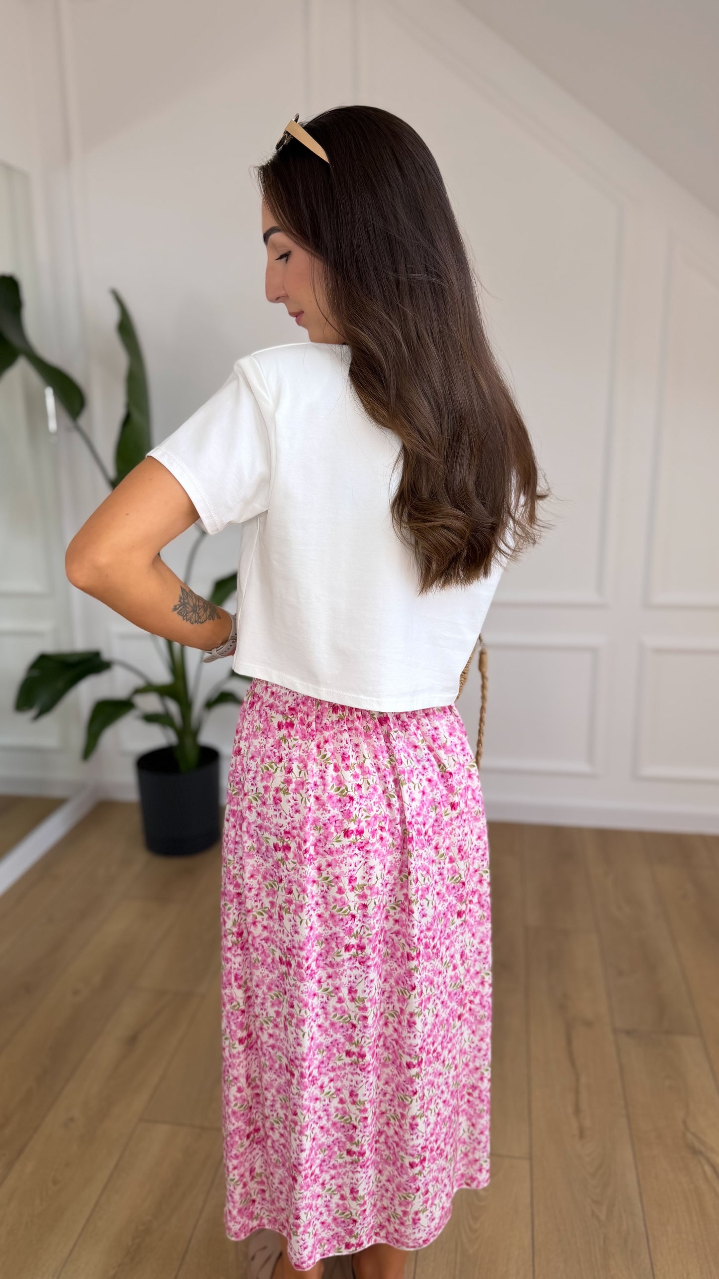Top COCO - crop top z poduszkami BIAŁY